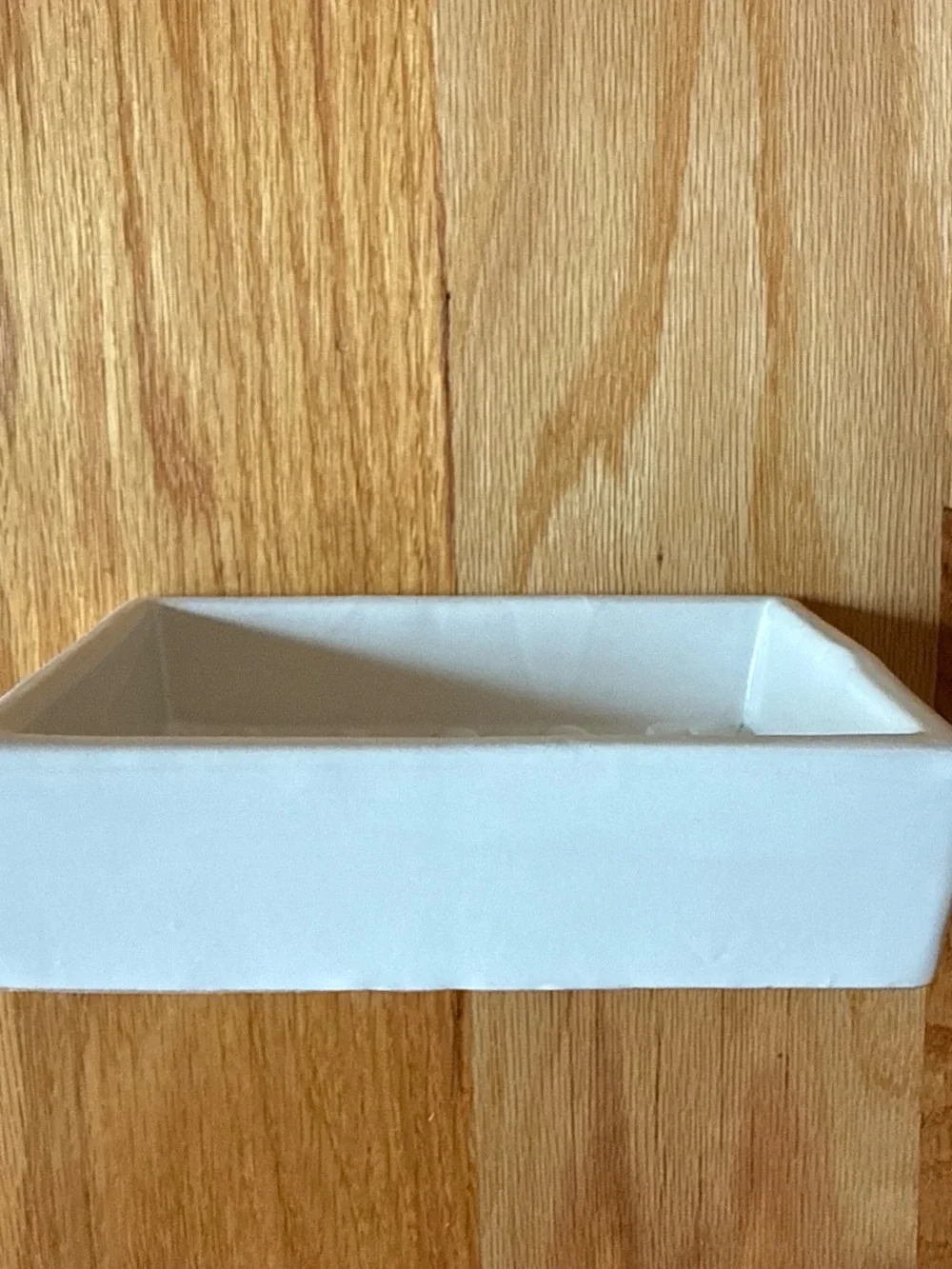 White ceramic pottery barn soap dish